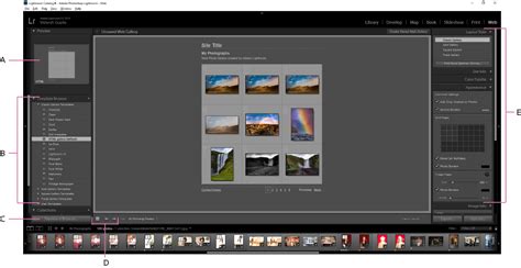 Lightroom web. Feb 20, 2024 · Lightroom Classic is a complete toolbox for professional photographers, organized into modules. Each module focuses on a specific portion of the photographic workflow: the Library module is for importing, organizing, comparing, and selecting photos; the Develop module is for adjusting color and tone, or creatively processing photos; and the Slideshow, Print, and Web modules are for presenting ... 