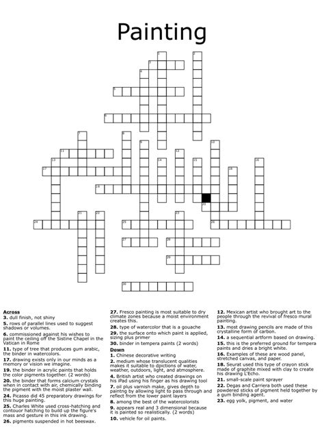 The crossword clue Good name for a painter with 3 letters was last seen on the January 01, 2015. We found 20 possible solutions for this clue. We found 20 possible solutions for this clue. Below are all possible answers to this clue ordered by its rank. . 