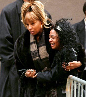 Lil Kim at Biggie's funeral being consoled by Mary J. Blige. Romeo Mastin remembers when Biggie passed...he's one of the GOATs. #RIPBIG #KDAYMorningShow 93.5 KDAY - Lil Kim at Biggie's funeral being consoled by.... 