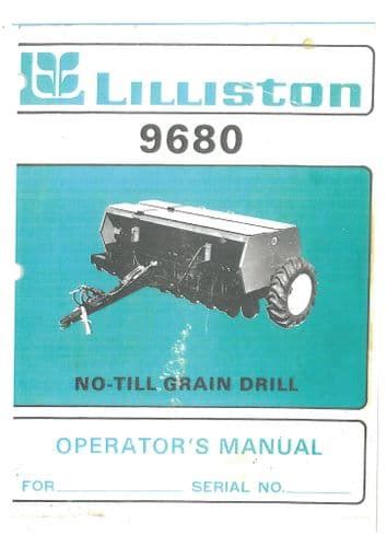 Lilliston no till drill operators manual. - Ge adora front load washer manual.