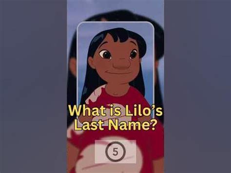 So I found out the other day Lilo from Lilo and Stitch has a canon last name Her full name Is "Lilo Pelekai" I don't remember was that ever mentioned In the movies or shows? I didn't watch the anime but the old cartoon was probably my most watched disney show. 