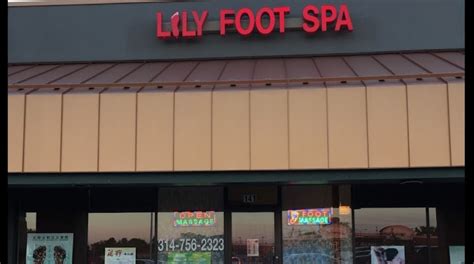 Lily Foot Spa details with ⭐ 65 reviews, 📞 phone number, 📅 work hours, 📍 location on map. Find similar beauty salons and spas in Missouri on Nicelocal.. 