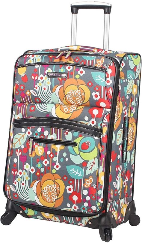 Lily Bloom Ergonomic Handle Soft Shell Suitcase, 28-Inch - Don