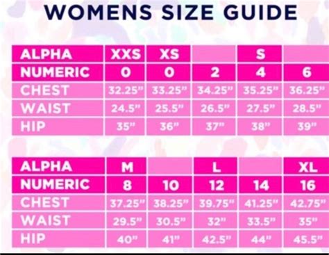 Lily Pulitzer Size Chart
