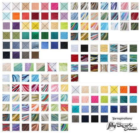 Lily Sugar'n Cream Yarn Color Chart