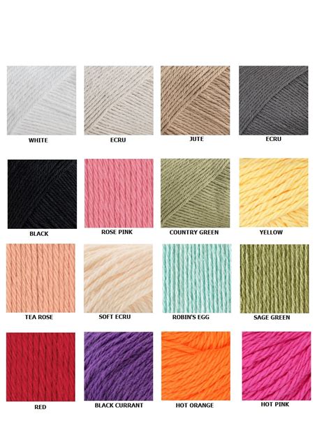 Lily Sugarn Cream Yarn Color Chart