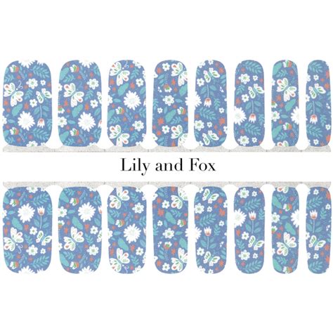Lily and fox nail. All the Lily & Fox wraps I have purchased have been awesome! They usually last a minimum of 2 weeks, sometimes I have gotten over 3 weeks of use. When using the wraps, I clean my nails with alcohol wipes and used a top coat of Sally Hanson Xtreme Wear polish. I used clear and sometimes a sparkle top coat. Both work great to seal the wraps. 
