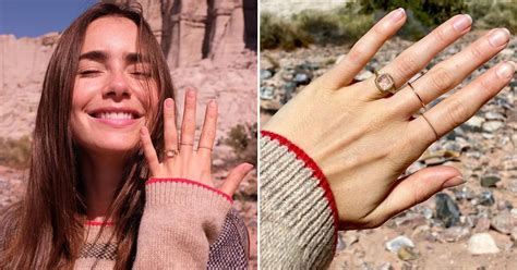 Lily collins engagement ring. Lily Collins ’ engagement ring and wedding band were stolen during a visit to a luxury spa last week. The “Emily in Paris” actor’s belongings went missing while she was being pampered at ... 