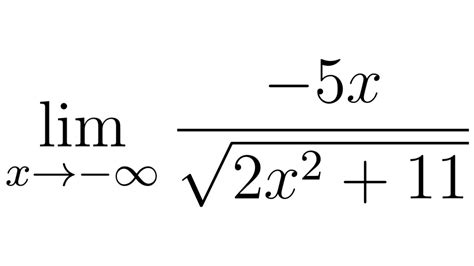 Limit at Infinity with Square Root in the Numerator Calculus Math