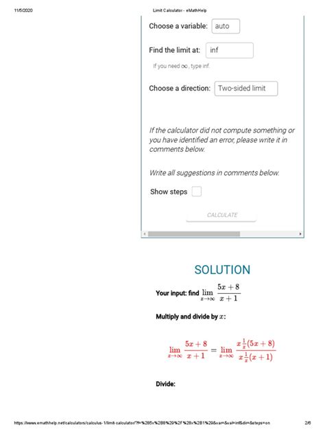 Using the Cramer's Rule Calculator. Our Cramer's Rule Calculator is simple and intuitive. Follow these steps: Step One. Input the coefficients of your system of equations into the designated fields on the calculator. Step Two. Click the "Calculate" button. Step Three. The solutions will appear in the "Results" box immediately. Cramer's rule formula. 
