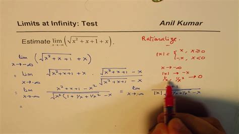 Limit of Square Root Function at Infinity with Rationalisation and