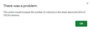 Limitations Of Google Sheets Row Column File Size Spreadsheet Point