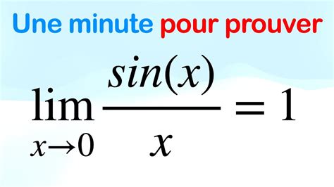 Limite en 0 de la fonction sin(x)/x.