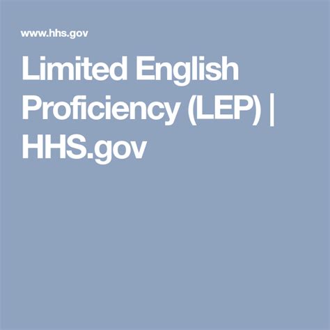 Limited English Proficiency (LEP) HHS.gov