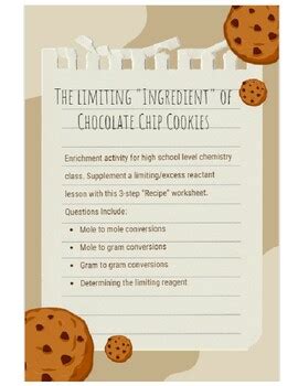 Limiting Reactant In A Cookie Recipe Answers
