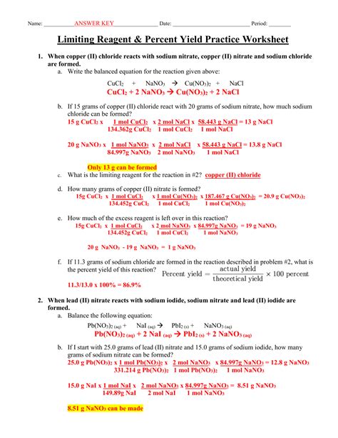 Limiting reactants and percent yield answer key. - 2015 inflight guide by brian rogers.