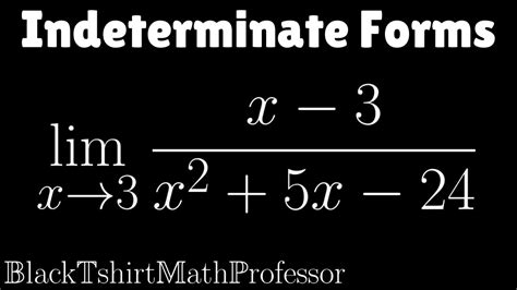 Limits with Indeterminate Forms Problem 1 (Calculus 1) YouTube