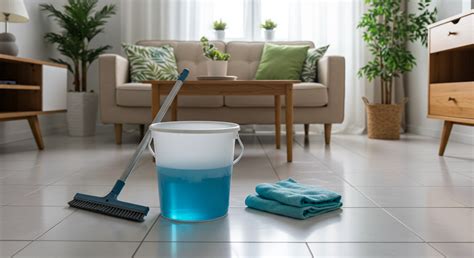 Limpeza da casa com anil