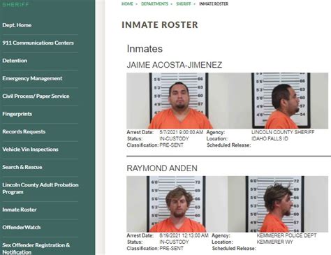 Lincoln county wy jail roster. PO Box 190, Rawlins, WY, 82301. This is a county jail which means prisoners sentenced here will not be here longer than 3-years. Those who are sentenced longer than 3-years will serve their time in a state prison. The mission of Carbon County Detention Facility is to keep the community safe by providing a safe, secure place for offenders. 
