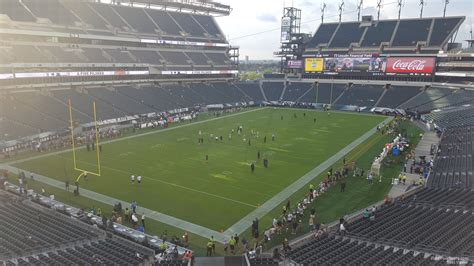 Lincoln financial field section m14. The lower level seats at Lincoln Financial Field consist of sections 101 through 138. Most rows for the lower level sections will be numbered 1 through 34. Some sections have slightly fewer rows. The Philadelphia Eagles use the sideline in front of sections 101 and 102. The visiting team’s sideline is located in front of sections 120 and 121. 
