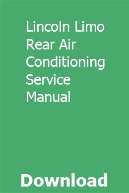 Lincoln limo rear air conditioning service manual. - Techniques and guidelines for social work practice 8th edition.