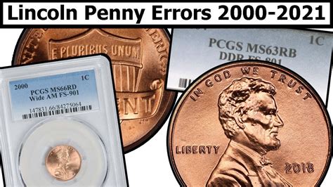 Lincoln penny error list. 