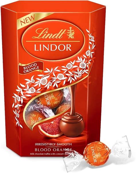 Lindt Lindor Blood Orange Milk Chocolate Truffles Box - Amazon