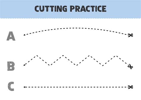 Line Cutting Worksheets Straight Line Cutting Practice By Sp