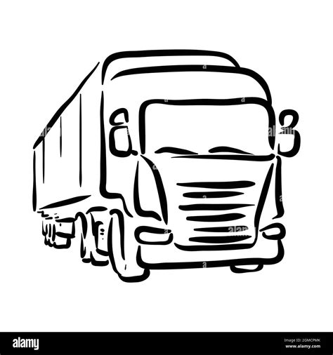 Line Drawing Of A Truck