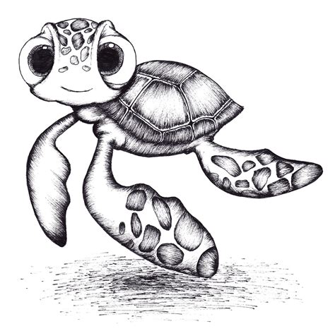 Line Drawing Simple Turtle Tattoo
