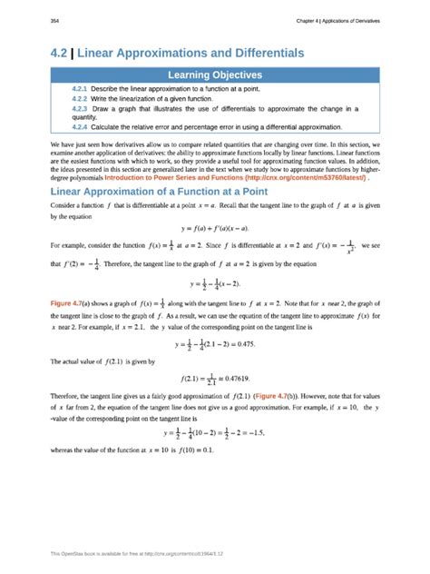 Linear Approximations and Differentials PDF PDF