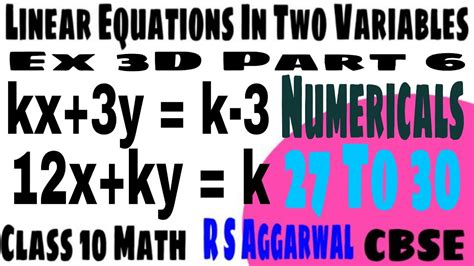 Linear Equations In Two Variables Ex 3A Part6 Numericals 22 to 25 Class 10 Math R S Aggarwal