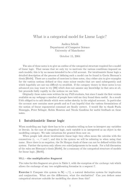 Linear Logic In Computer Science