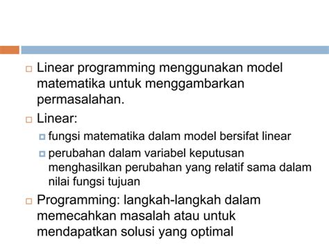 Linear Programming Riset Operasi