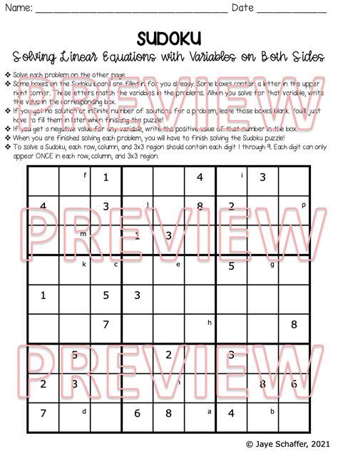 Linear Relationship Sudoku