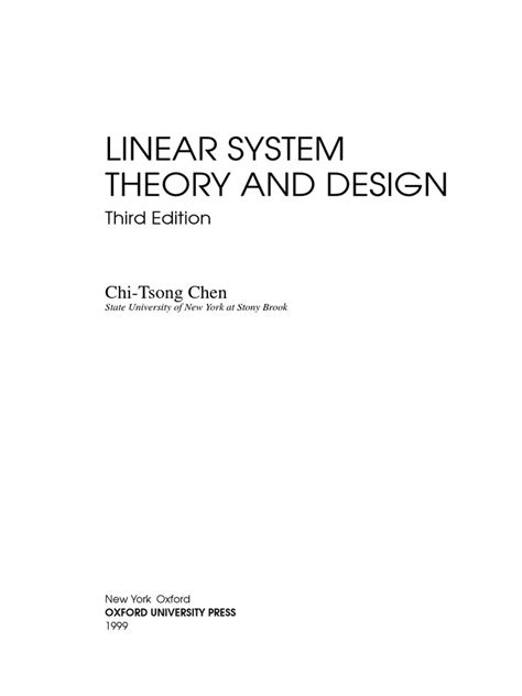 Linear System Theory And Design Pdf Txt