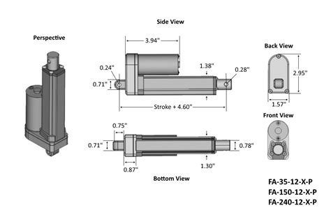 Linear actuator drawing.  Simplified drawing of an electric linear actuator (i. Use the...