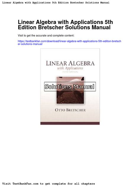 Linear algebra bretscher 5th solutions manual. - Konica minolta dimage a200 2747 kamera reparaturanleitung service handbuch.