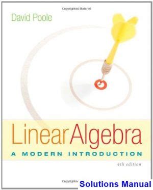 Linear algebra david poole solutions manual download. - Solutions manual beer johnson dynamics 10th edition.