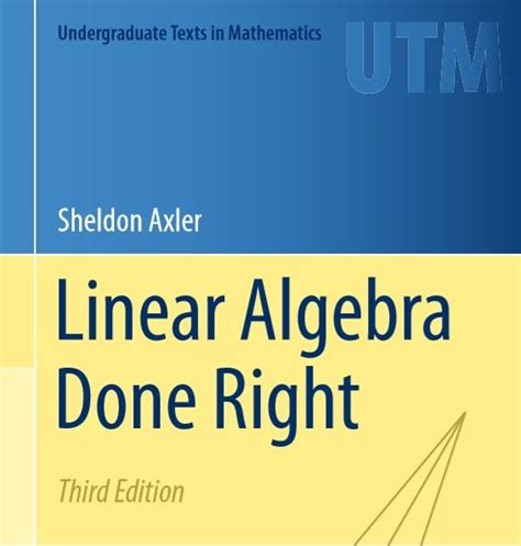 Linear algebra done right solution manual. - Dominguez lake safety the essential lake safety guide for children.