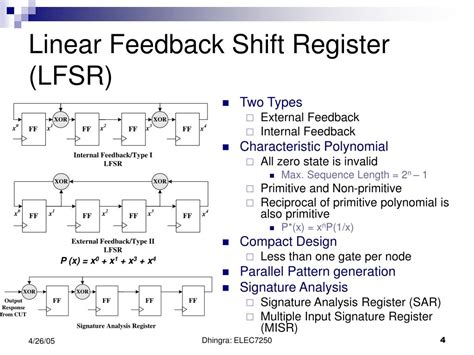 Linear feedback shift register ppt.  This document discusses linear feedback shift register...
