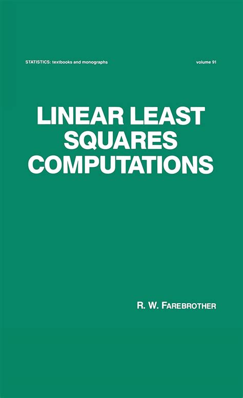 Linear least squares computations statistics a series of textbooks and monographs. - Essential echocardiography expert consult online print 2e.