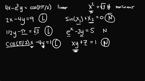 Linear nonlinear equations examples.  You simply enter the equations, and the cal...