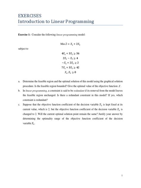 Linear programming exercises and solutions pdf. 664 OPS and just eight h...