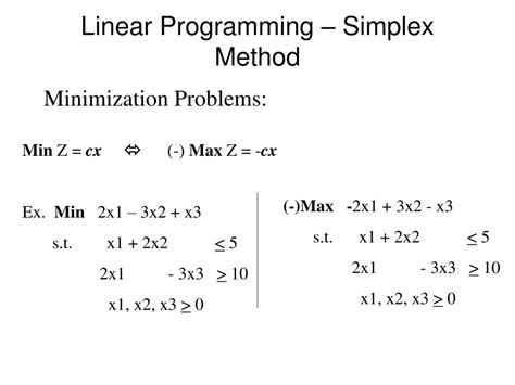 Linear programming graphical method example pdf.  The graph illustrates the Simplex algorithm ...