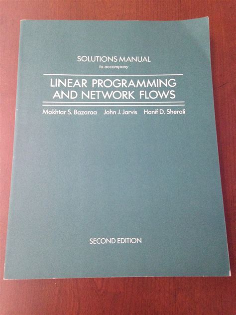 Linear programming network flows solution manual. - Tandberg 10 x registratore manuale di servizio registratore a bobina.