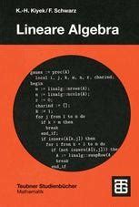 Lineare Algebra SpringerLink