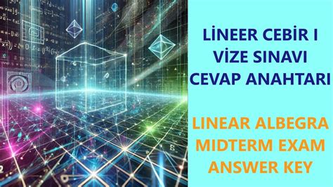 Lineer Cebir (Linear Algebra) YouTube. 