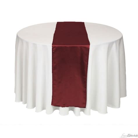 Linen Table Runner – 14 x 108 Inch Burgundy and White - eBay