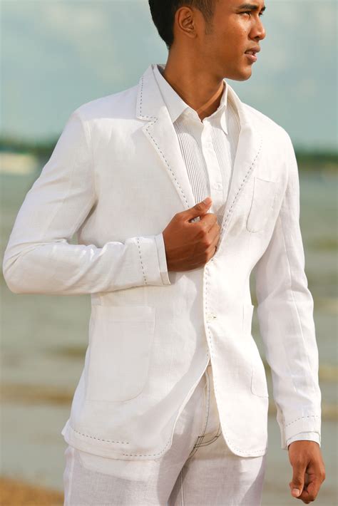 Linen for men. Prestige Fine Linen Walking Suit Mens White Medusa Embroider LUX081 Size 2XL. Was: $200.00. Now: $139.99. Designed for ease and sophistication, our 2-piece men’s casual linen shirt and pant sets are a fashionable and comfortable choice for any beach event. Historically cherished by ancient Egyptians for its cooling properties, linen continues ... 